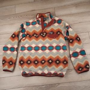 Retro Patterned Fleece Jacket